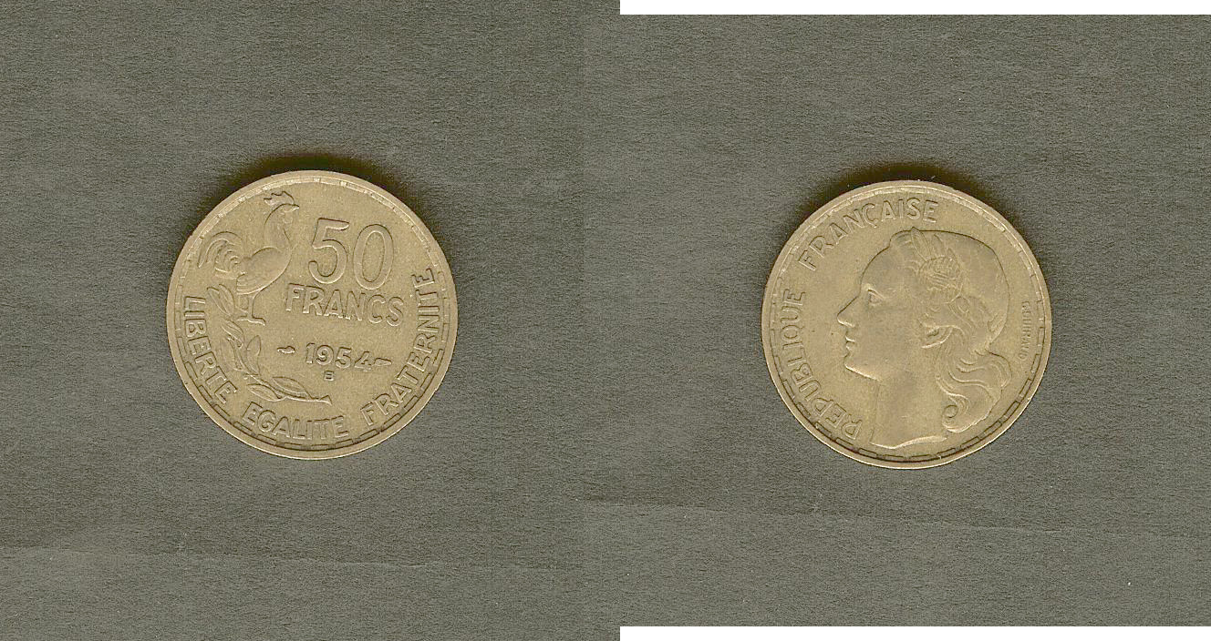 50 francs Guiraud 1954B aEF